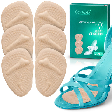 Metatarsal Pads – Ball of Foot Cushions (3 Pairs)