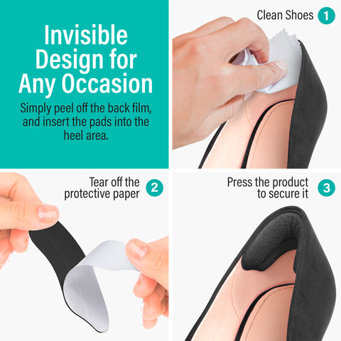 Heel Grip Cushion Pads (4 Pairs)