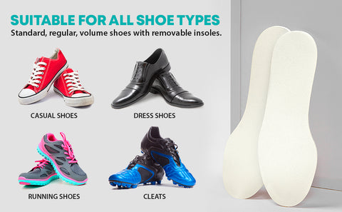 Shoe Filler Insert – Full Length Latex Foam Insoles (3 Pairs)