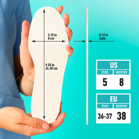 Shoe Filler Insert – Full Length Latex Foam Insoles (3 Pairs)