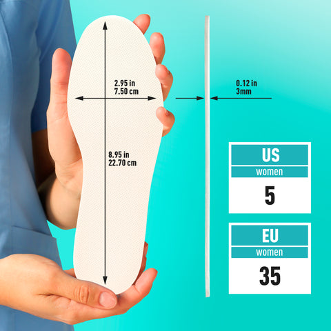 Shoe Filler Insert – Full Length Latex Foam Insoles (3 Pairs)