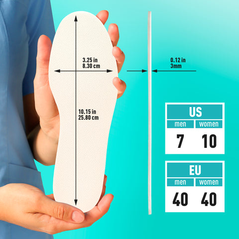 Shoe Filler Insert – Full Length Latex Foam Insoles (3 Pairs)