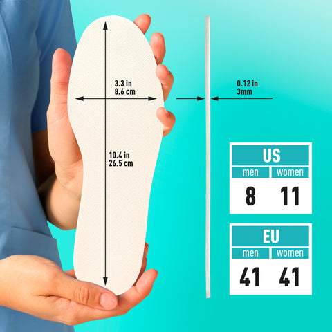 Shoe Filler Insert – Full Length Latex Foam Insoles (3 Pairs)