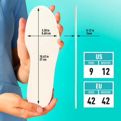 Shoe Filler Insert – Full Length Latex Foam Insoles (3 Pairs)