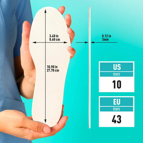 Shoe Filler Insert – Full Length Latex Foam Insoles (3 Pairs)