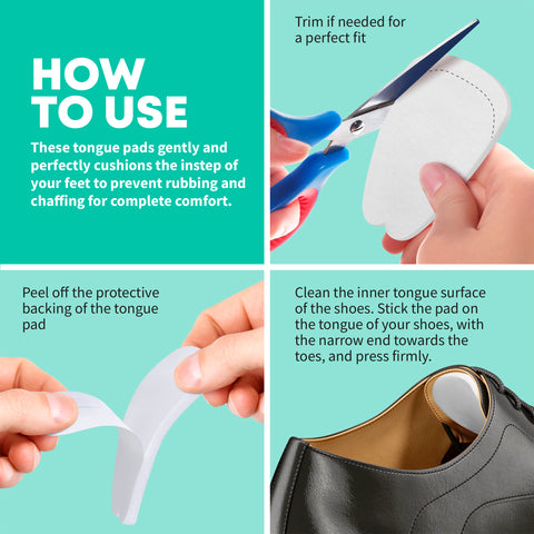 Felt Tongue Pads for Shoes (3 Pairs)